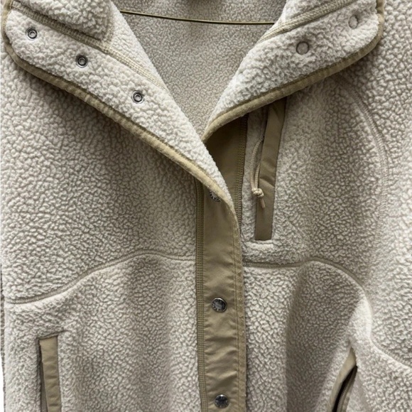 Women’s NorthFace Women's Off-White Teddy Fleece jacket Size Large - Picture 3 of 4